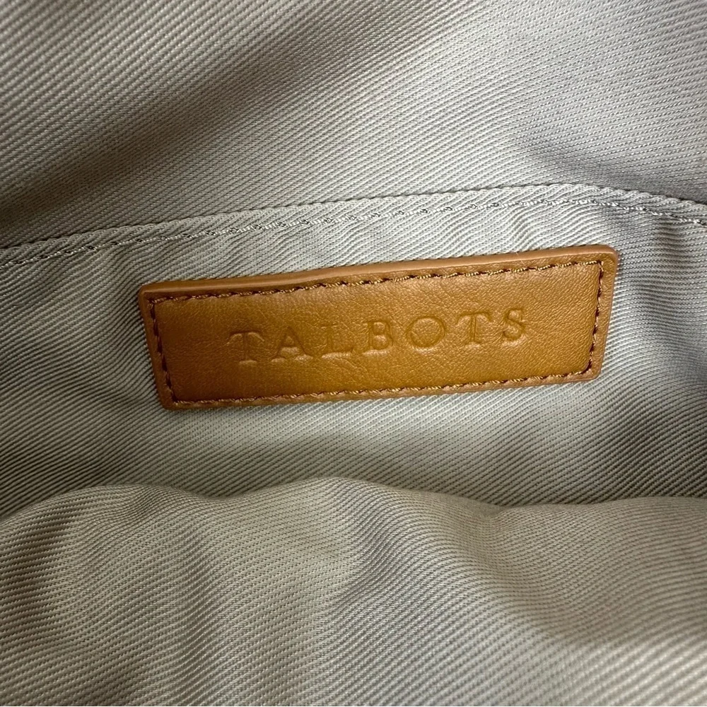 NEW Talbots Navy Stripe Straw Raffia Summer Large Tote Bag